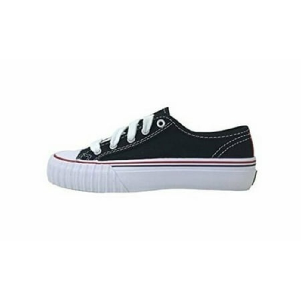 PF Flyers Kids Center Lo Sneaker Shoes , Black Canvas , 2 M
